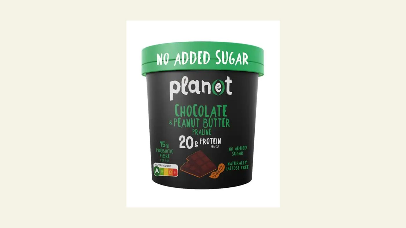 Planet plant-based ice cream, found in most supermarkets